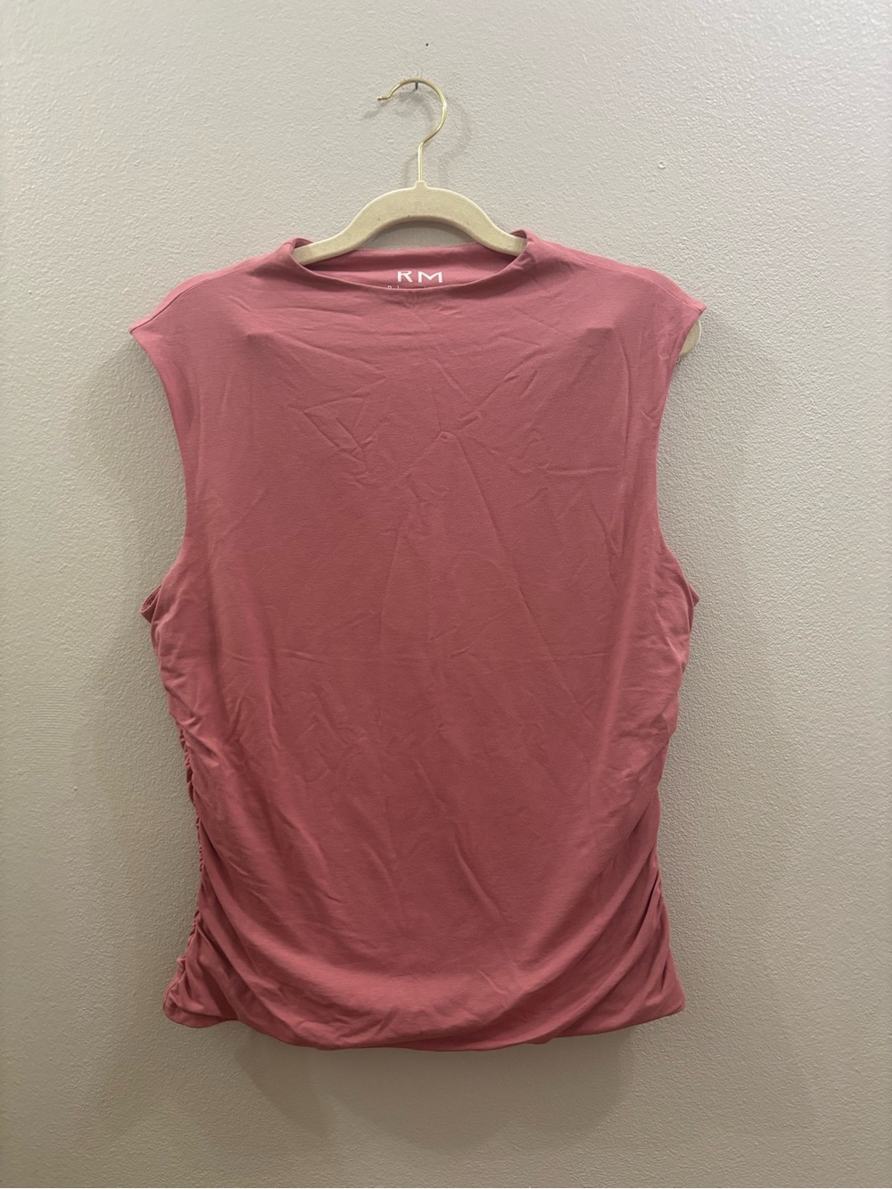 Rebecca Minkoff Dusty Rose Ruched Side Tank